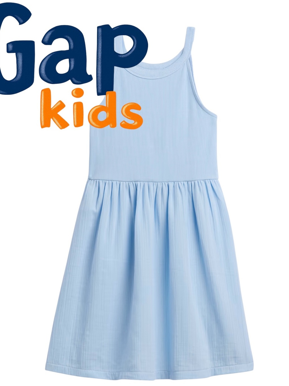 GAP Kids Light Blue Ribbed Tank Dress 👗 size 14-16